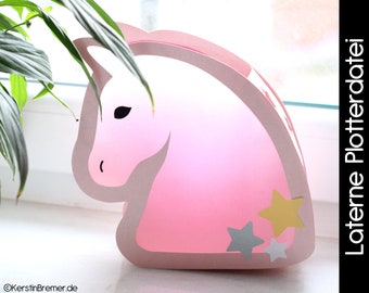 Pony lantern SVG DXF plotter file with craft instructions for download, make St. Martin's lantern template, lantern festival, children's lantern