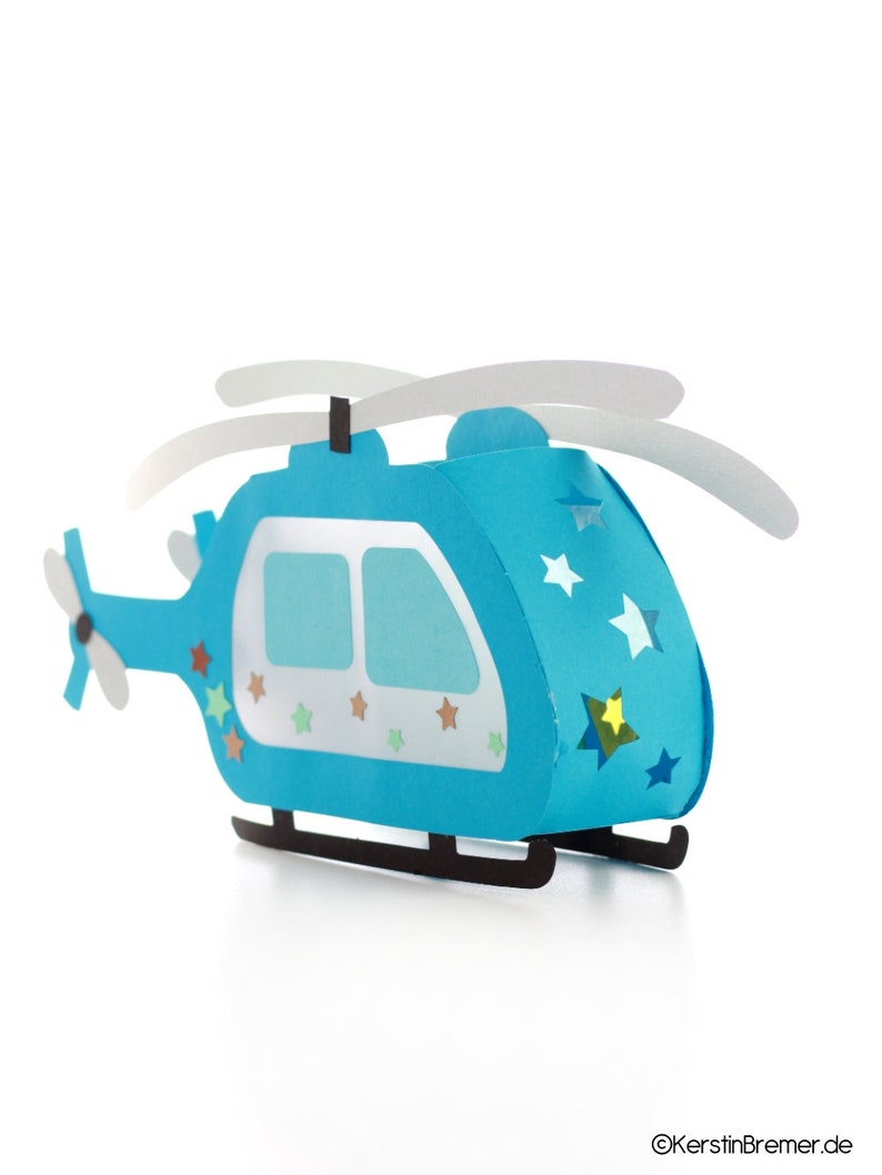 Hubschrauber Helikopter Laterne Bastelvorlage Kinderlaterne PDF Datei zum Ausdrucken und selber basteln. DIY für St. Martin Laternenumzug, Kinderzimmer Dekoration oder Mottoparty Kindergeburtstag.