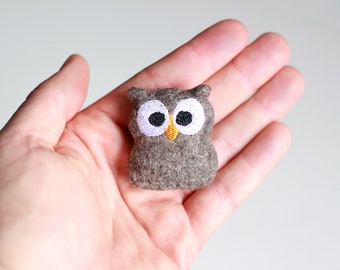 ITH embroidery file mini owl pendant