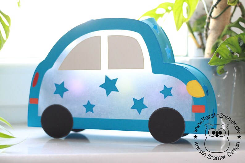 Car lantern craft template including craft instructions for download St. Martin's lantern template, craft St. Martin, lantern festival, DIY image 7