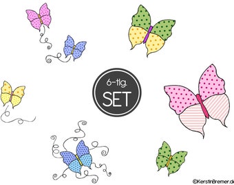 Embroidery file butterfly set 10x10 embroidery frame doodle application butterflies