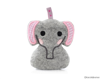 ITH Embroidery File Elephant 10x10 (4x4) - Pendant, Stuffed Animal & Decoration