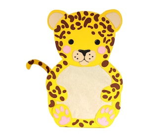 Leopard lantern craft template including craft instructions for download • St. Martin's lantern template, craft St. Martin, lantern festival, DIY