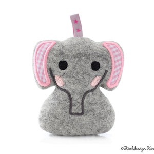 ITH embroidery file elephant 13x18 (5x7) - In The Hoop Embroidery pattern for embroidery machines, embroidery design trailer, soft cuddly toy & decoration