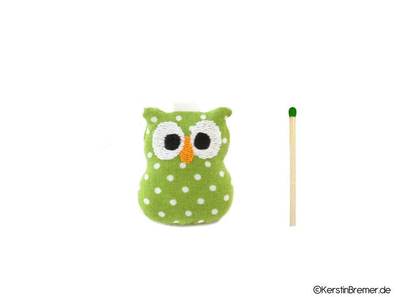 ITH embroidery file mini owl pendant image 3