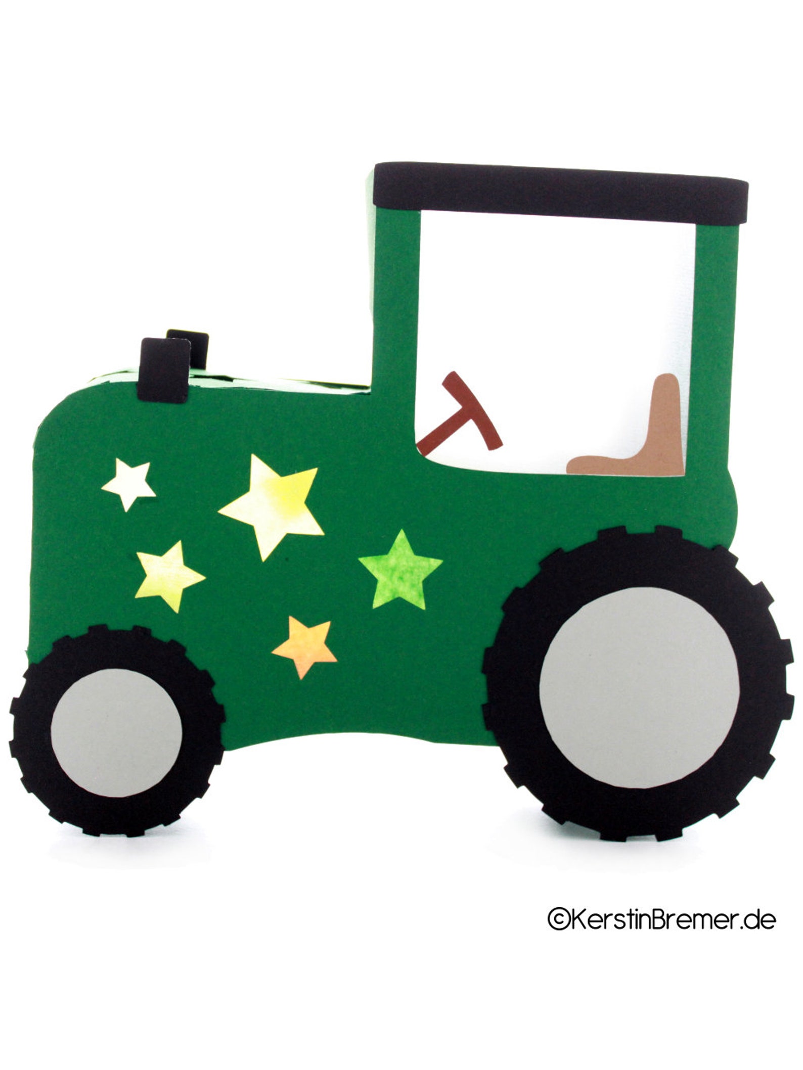 Traktor Laterne Bastelvorlage Inkl. Bastelanleitung Zum - Etsy
