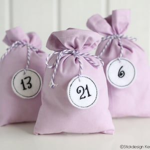 ITH embroidery file advent calendar numbers trailer 13x18 (5x7) | round button advent calendar numbers in the hoop embroidery design for embroidery machines