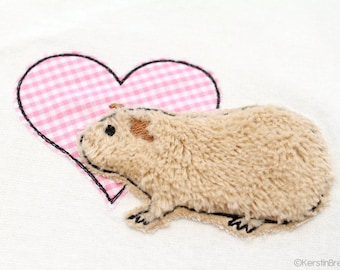 Embroidery file guinea pig with heart 10x10 (4x4) Doodle application embroidery pattern