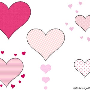 Embroidery file heart set 13x18 - versatile doodle application embroidery pattern for unforgettable projects - wedding, engagement, Mother&#39;s Day and more