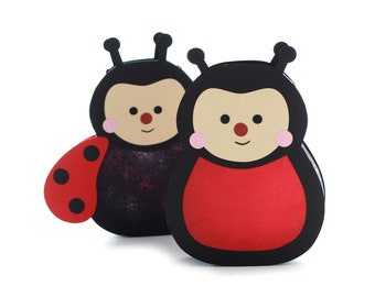 Ladybug lantern craft template including craft instructions for download • St. Martin's lantern template, craft St. Martin, lantern festival, DIY