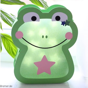 Fichier de traceur SVG DXF de lanterne de grenouille avec des instructions d’artisanat à télécharger, créer un modèle de lanterne de Saint-Martin, un festival de lanternes, une lanterne pour enfants