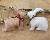 ITH Stickdatei Hase Set 13x18 | In The Hoop Stickmuster | Niedliche Osterhasen Anhänger, Dekoanhänger, Stofftier, Frühling Ostern Dekoration