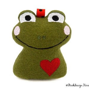 ITH Embroidery File Frog 10x10 (4x4) - Pendant, Cuddly Toy & Decoration