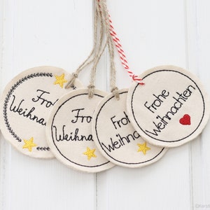 ITH Embroidery File Merry Christmas Tag Set, Gift Tags & Decoration