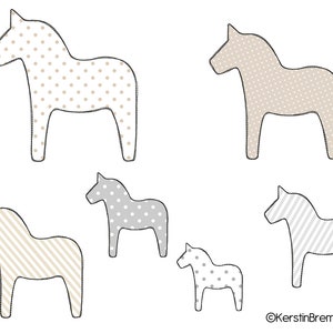 Embroidery file Dalapferd Set 13x18 (5x7) Doodle Application Embroidery Pattern
