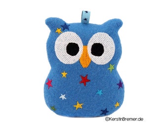 ITH embroidery file star owl 10x10 (4x4) - pendant, cuddly toy & decoration embroidery pattern