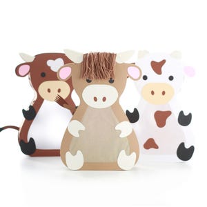 Cow Lantern Craft Template PDF | Children's Lantern Craft Kit for St. Martin's Day - Printable Cow Lantern Template DIY