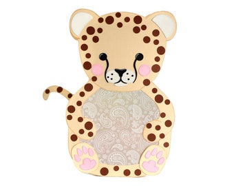Cheetah lantern craft template including craft instructions for download • St. Martin's lantern template, craft St. Martin, lantern festival, DIY