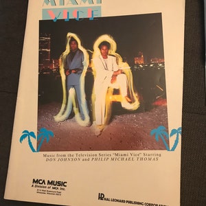 Miami Vice Music Book Piano/Vocal/Guitar 1985 Vintage