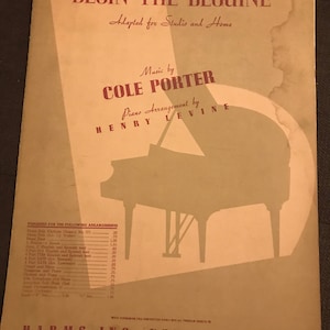 Vintage Songbook Begin the Beguine Cole Porter Sheet Music