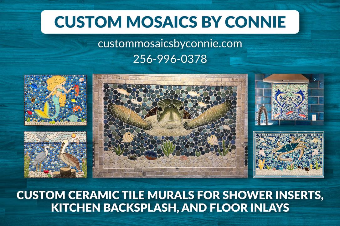 20x24 Handmade Ceramic Backsplash or Shower Insert Ready to Install on ...