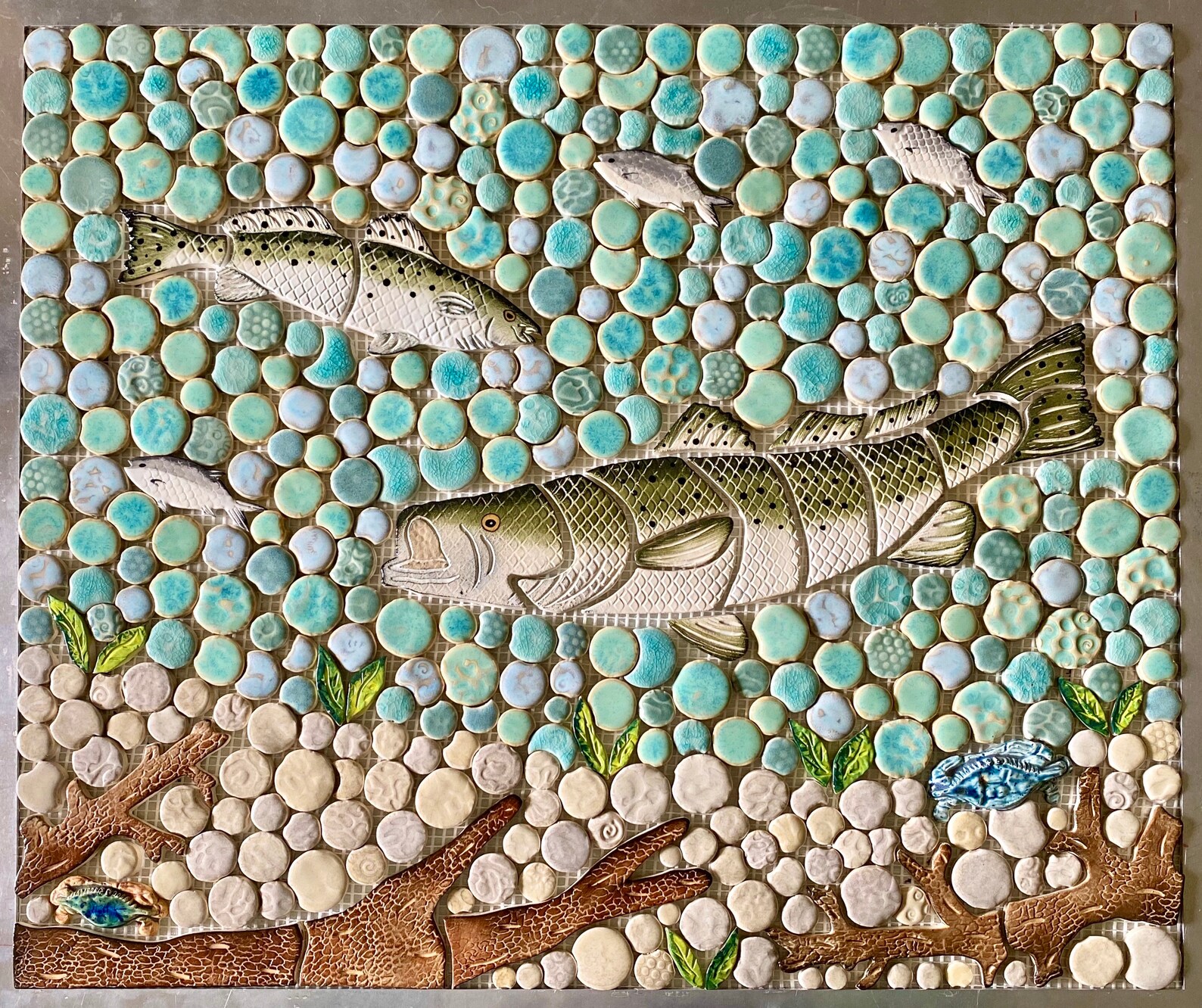3dRose Ct_3462_1 Rainbow Trout Ceramic Tile, 4-Inch
