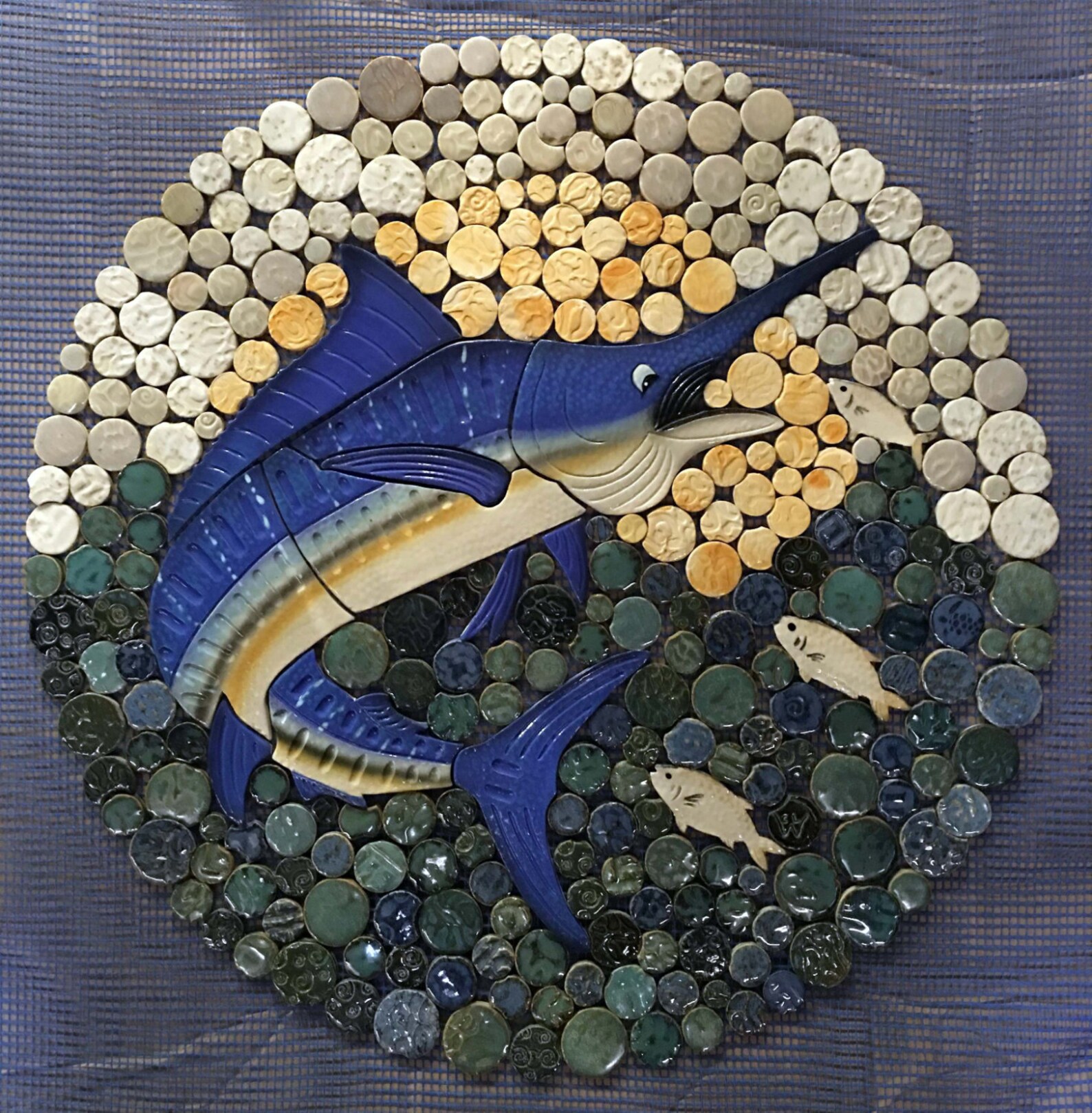 23 DIY Custom Mosaic Marlin ROUND Back Splash or Shower Etsy