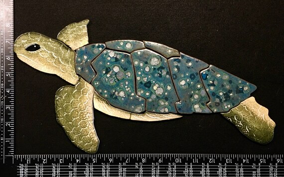 Custom Ceramic Tile Mosaic Sea Turtle Sandy Etsy