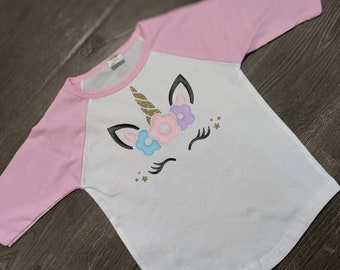 Unicorn Toddler Raglan