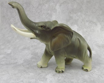 Vintage Ceramic Elephant Made in Japan Partial Foil Label