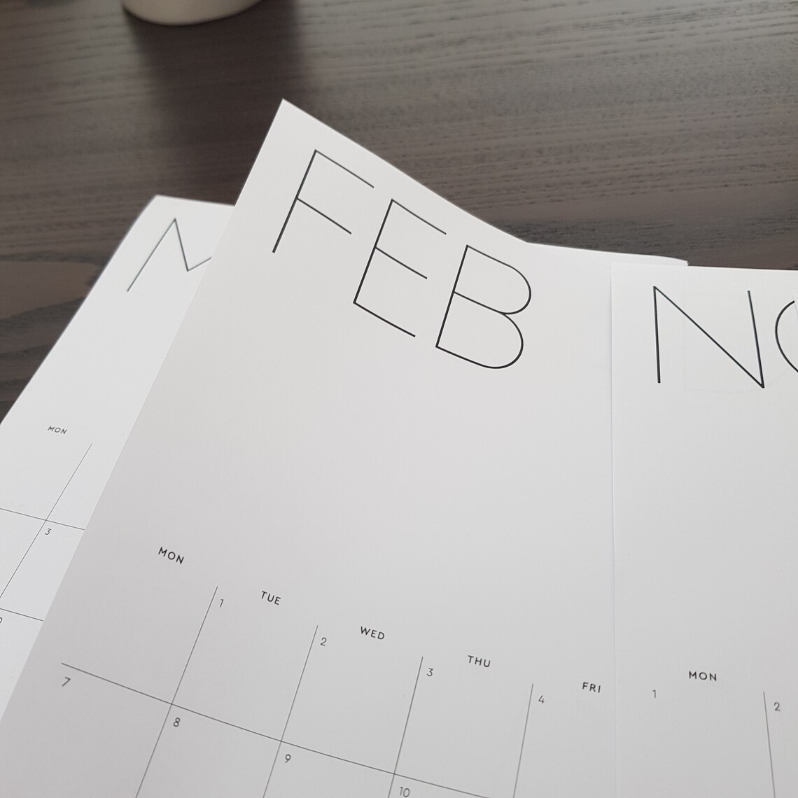 calendar 202122 printable a4 monday start financial year etsy