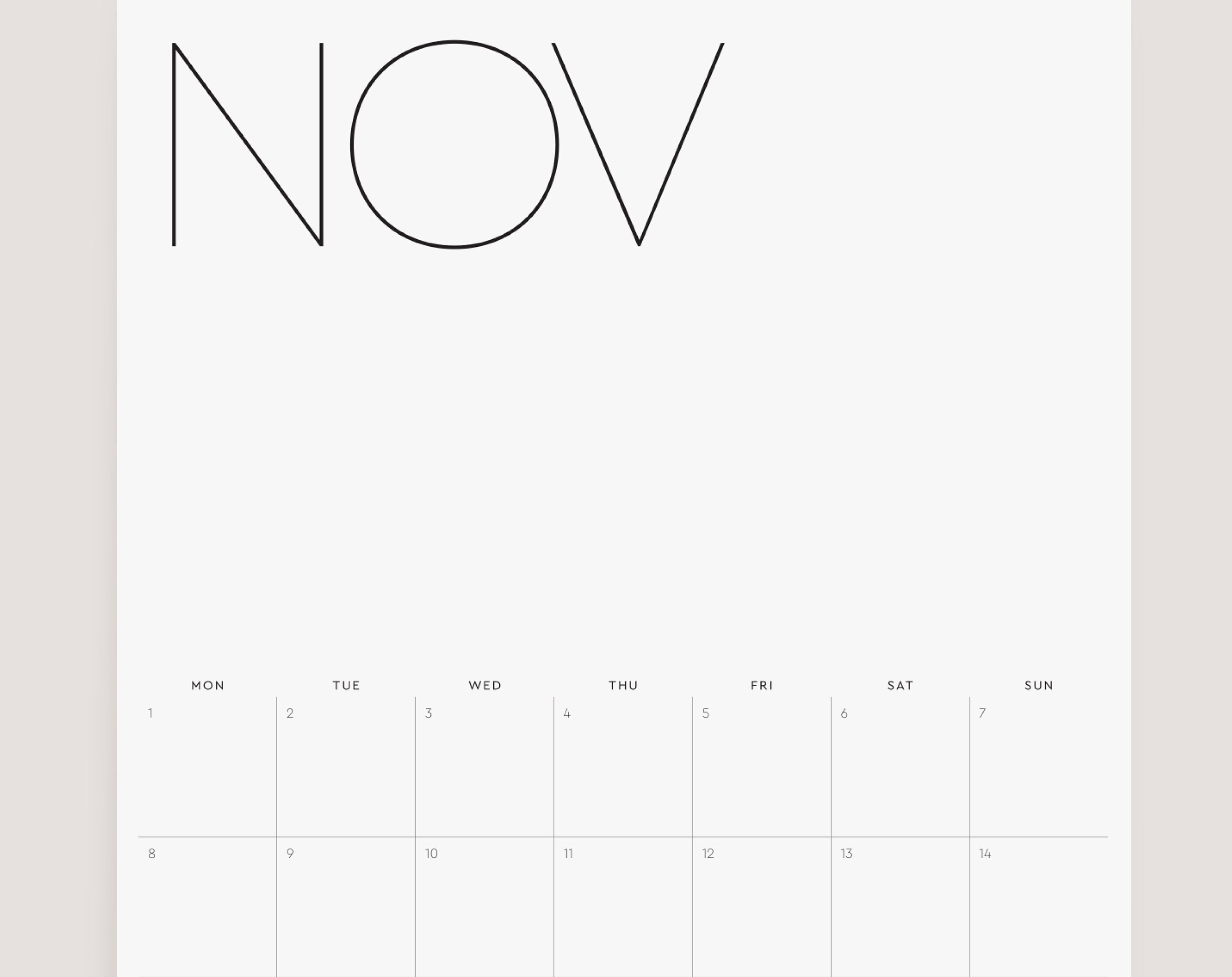 calendar 202122 printable a3 monday start financial year