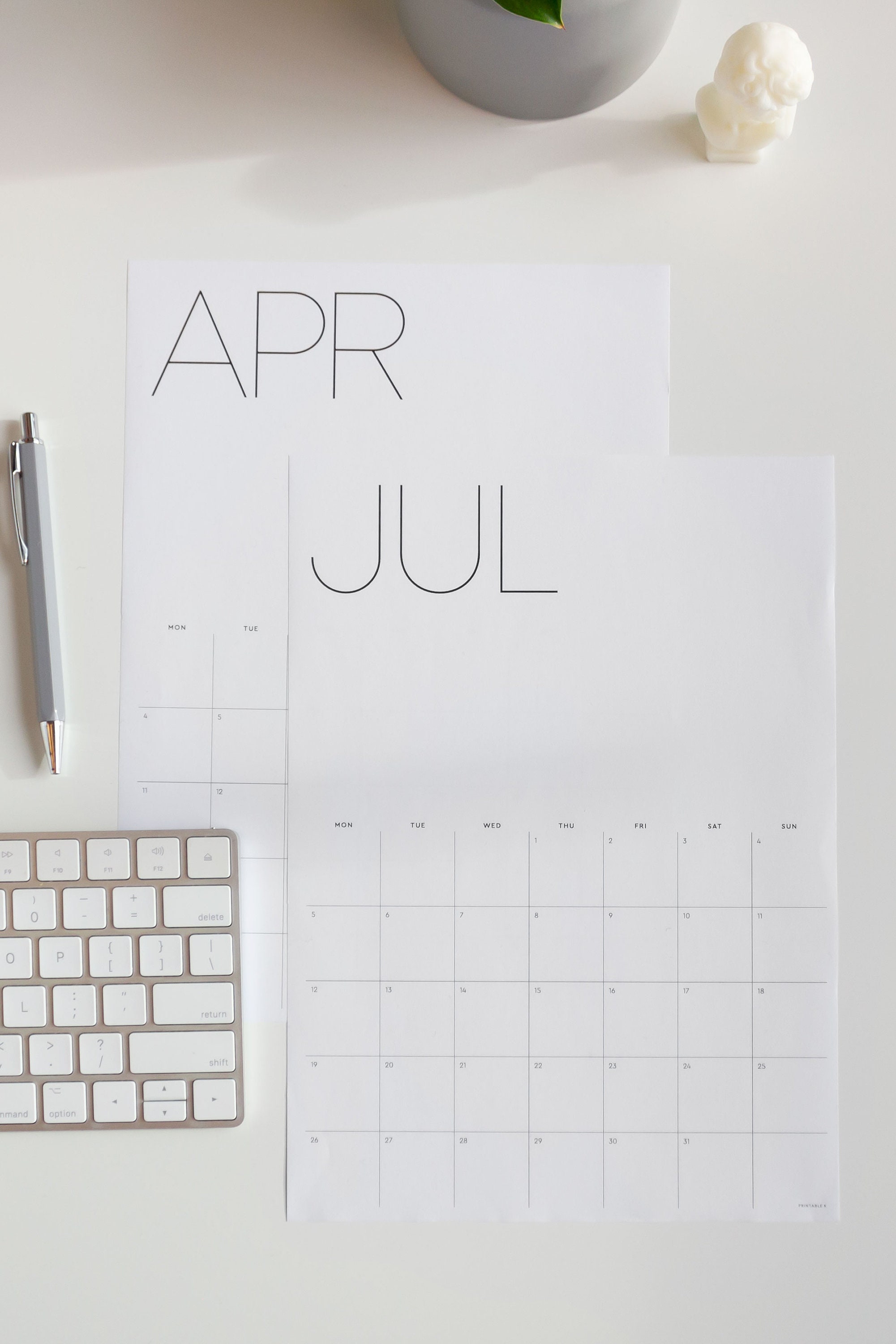 calendar 202122 printable a4 monday start financial year etsy