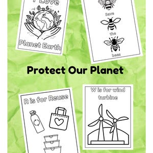 地球を守ろうぬり絵：子ども向け環境アクティビティ（デジタルダウンロード）