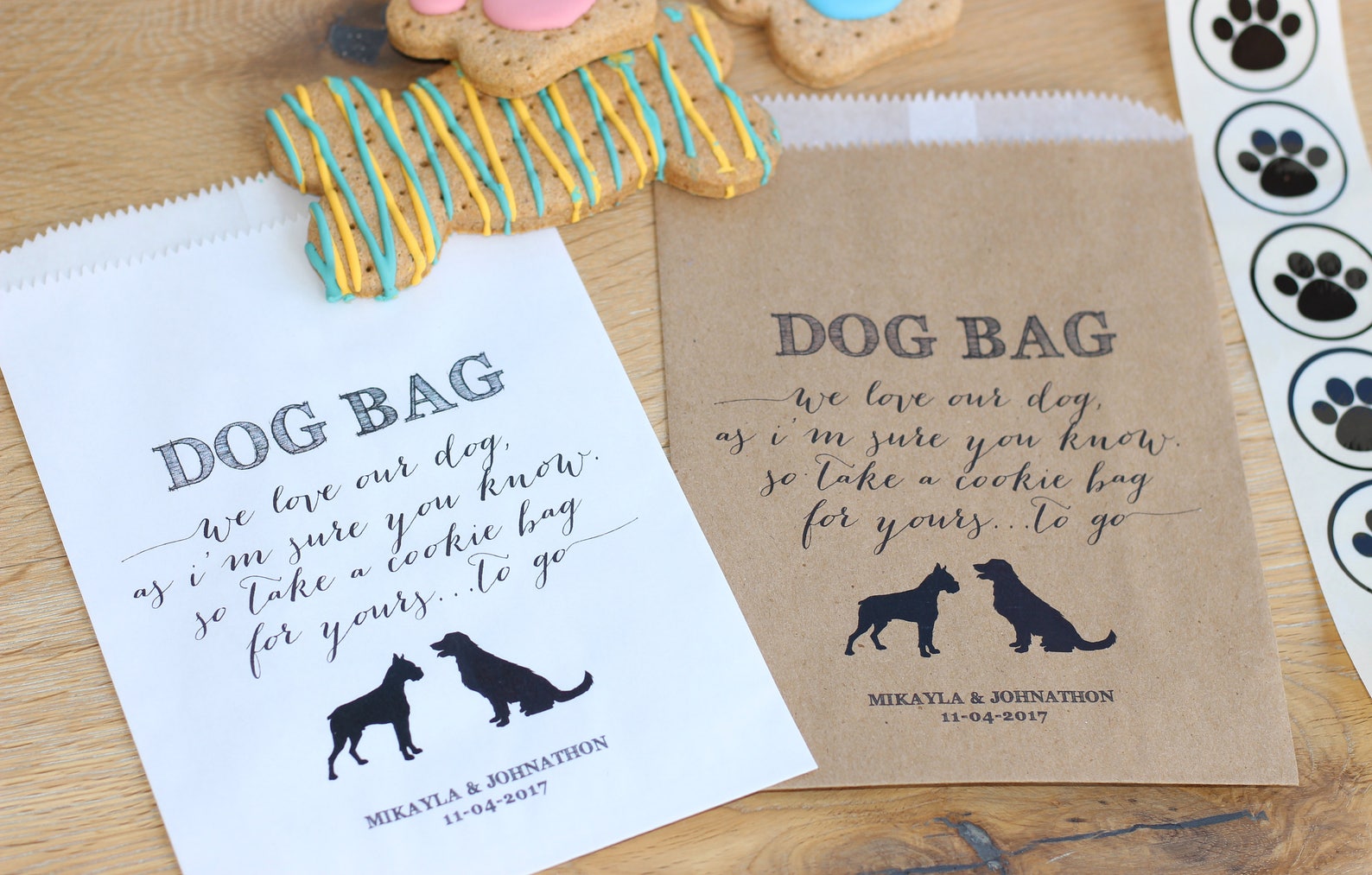 Dog Bag. Doggie Treats. Wedding Dog Favor Bag. Paper Bag for Etsy UK