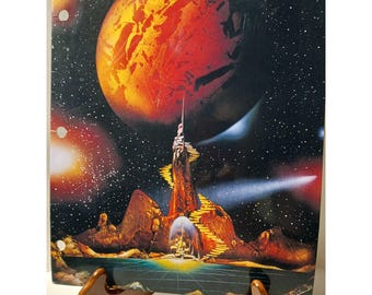 Vintage Starpaint Krista Dodson Raymond Geddes 3 Ring Folder Binder 1996 Sci Fi
