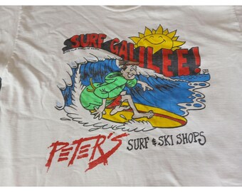 Vintage 1991 Club Paradise Shirts Surf Galilee T-Shirt Peters Surf  Ski Shops XL