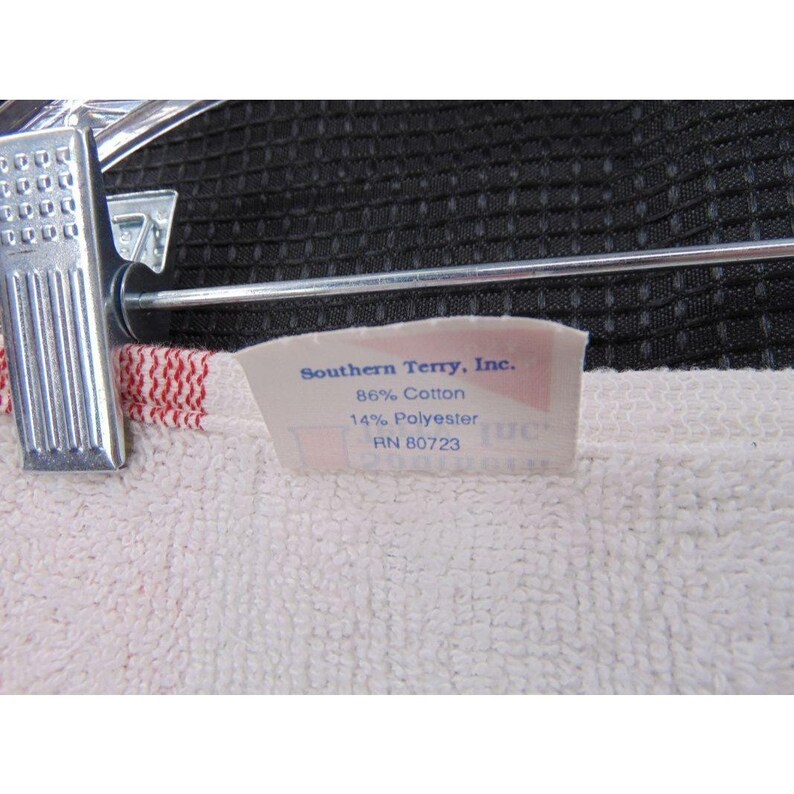 Winston Vintage Red White Beach Towel Logo Southern Terry Inc Made USA Cotton