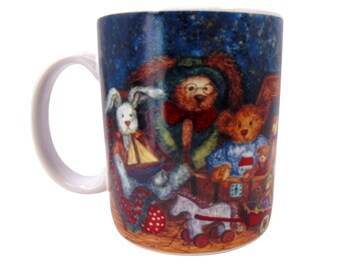 Lang Wise All Decked Out Teddy Bear Mug Cup Coffee Tea 1998 AK#5 Anna Krajewski