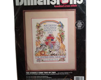 Vintage Dimensions 3741 Counted Cross Stitch Kit Animals Came Barbara Mock 1993