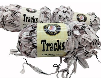 Universal Yarn Tracks Ribbon Yarn Lot 3 Skeins Rayon Blend Purple Black 50 Grams