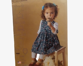 Simplicity D0859 Cartamodello per abbigliamento per neonati, taglia XXS a L, vestito, top e leggings, nuovi e non tagliati