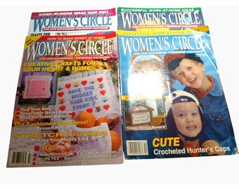 Vintage Womens Circle Magazines Lot Of 4 Crafting & Home Ideas Issues 1980s-1990s