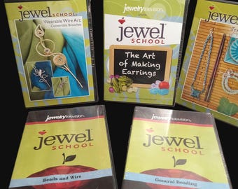 Jewel School Jewelry DVD Lot 5 Wearable Wire Art Beads Beading Earrings Textiles