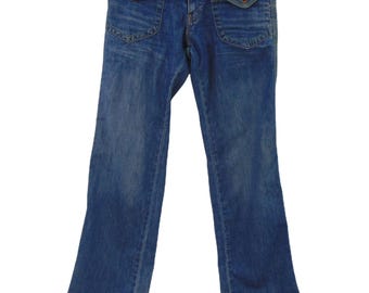 New Rare Levi's Engineered Twisted Leg Cinch Back Blue Denim Jeans