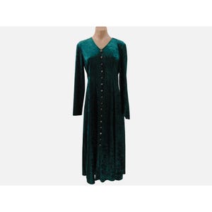 Button Velvet Dress - Etsy