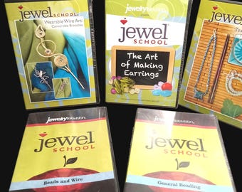 Jewel School Jewelry DVD Lot 5 Wearable Wire Art Beads Beading Earrings Textiles