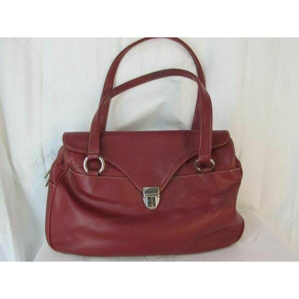 Texier France Red Leather Satchel Shoulder Bag Purse Handbag | Etsy
