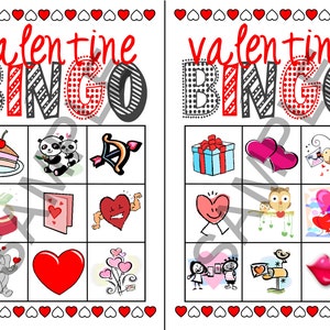 Valentine Bingo Game