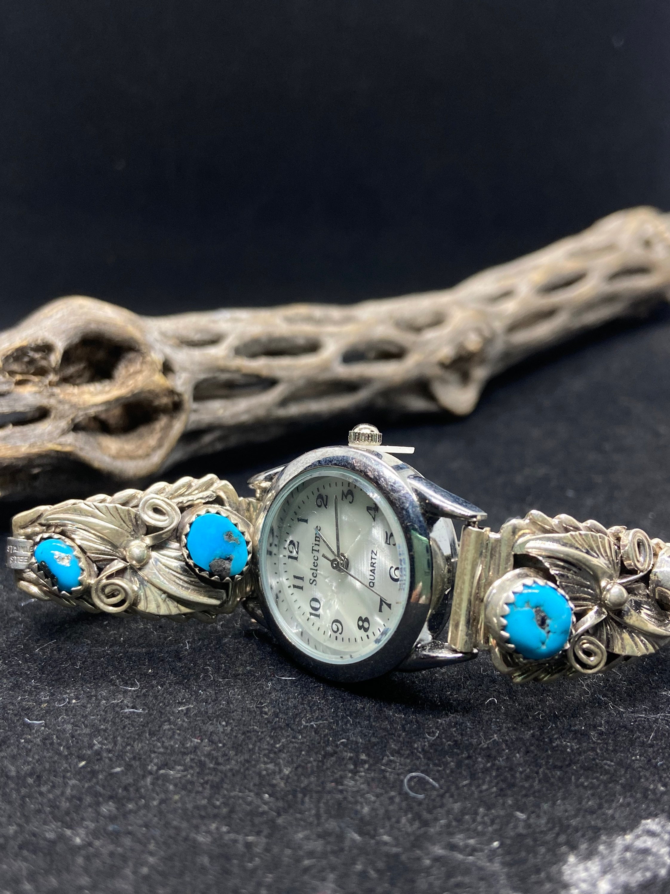 人気絶頂 Native American Navajo King Man Turquoise Sterling Silver アクセサリー